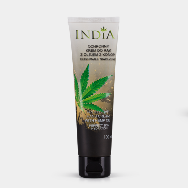 Beschermende handcrème met hennepzaadolie India Cosmetics, 100 ml Beschermende handcrème met hennepzaadolie India Cosmetics, 100 ml