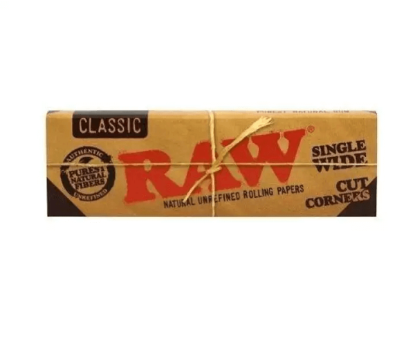 Bibułki brązowe RAW Single Wide Cut Corner 50 szt. 