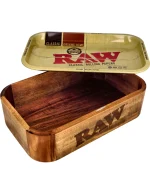 RAW – Bambusowe pedełko 2w1 z tacką – Wooden Cache Box