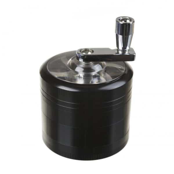 Aluminum grinder with crank