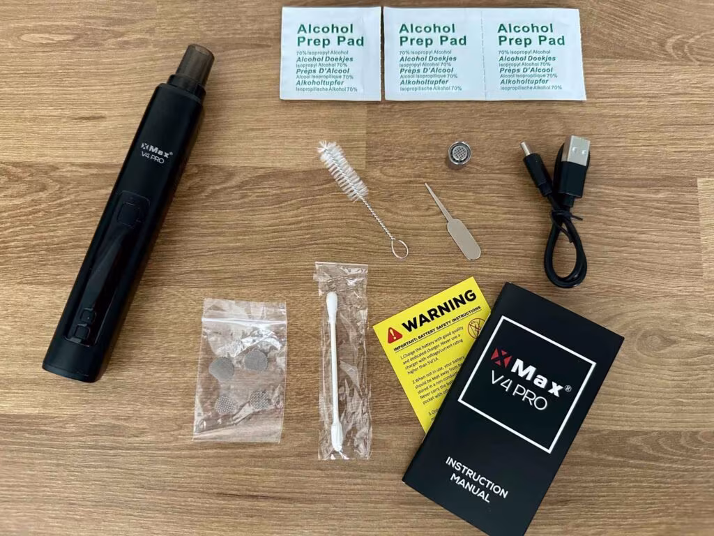 X-MAX V4 Pro vaporizer box contents